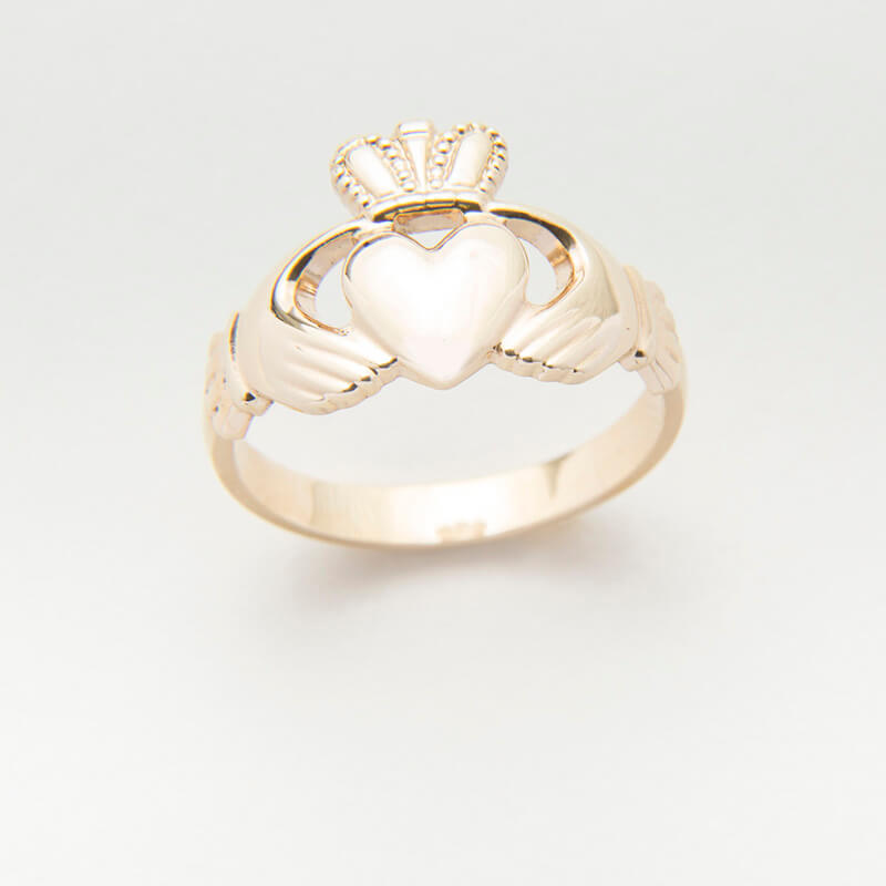 14k Gold Gents Claddagh Ring Size 12